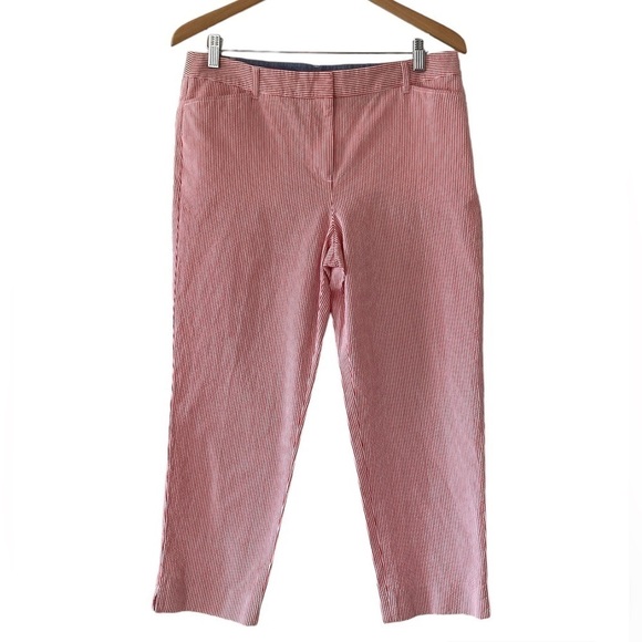Talbots 10 crop pants red white - Picture 1 of 11